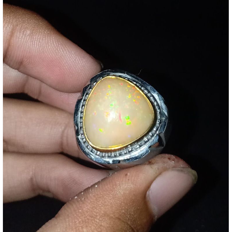 BATU CINCIN KALIMAYA BROWN OPAL/KALIMAYA TEH ASLI NATURAL TOP QUALITY JARONG HONEYCOMB