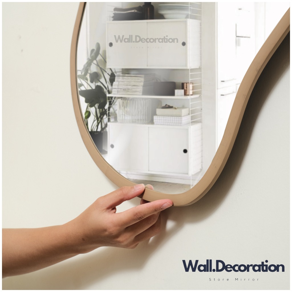 BmRh Kaca Estetik - Cermin Dinding - Cermin Tempel - Cermin Estetik