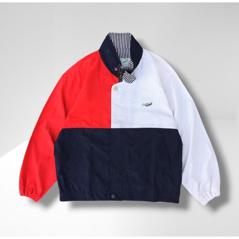 VTG HARRINGTON JACKET CROCODILE // SIZE L