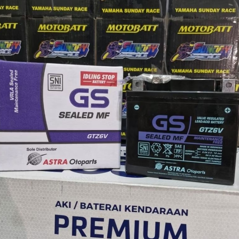 AKI KERING GS MF ASTRA OTOPARTS GTZ6V original YAMAHA FILANO, FREEGO, FAZZIO