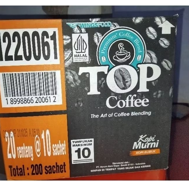 

( 1 dus isi 20 renteng ) Top Kopi Murni mini 7g
