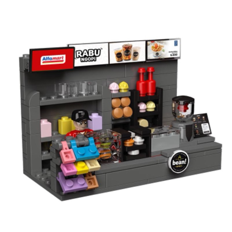 Alfamart Bricks Mainan Toko Bean Spot