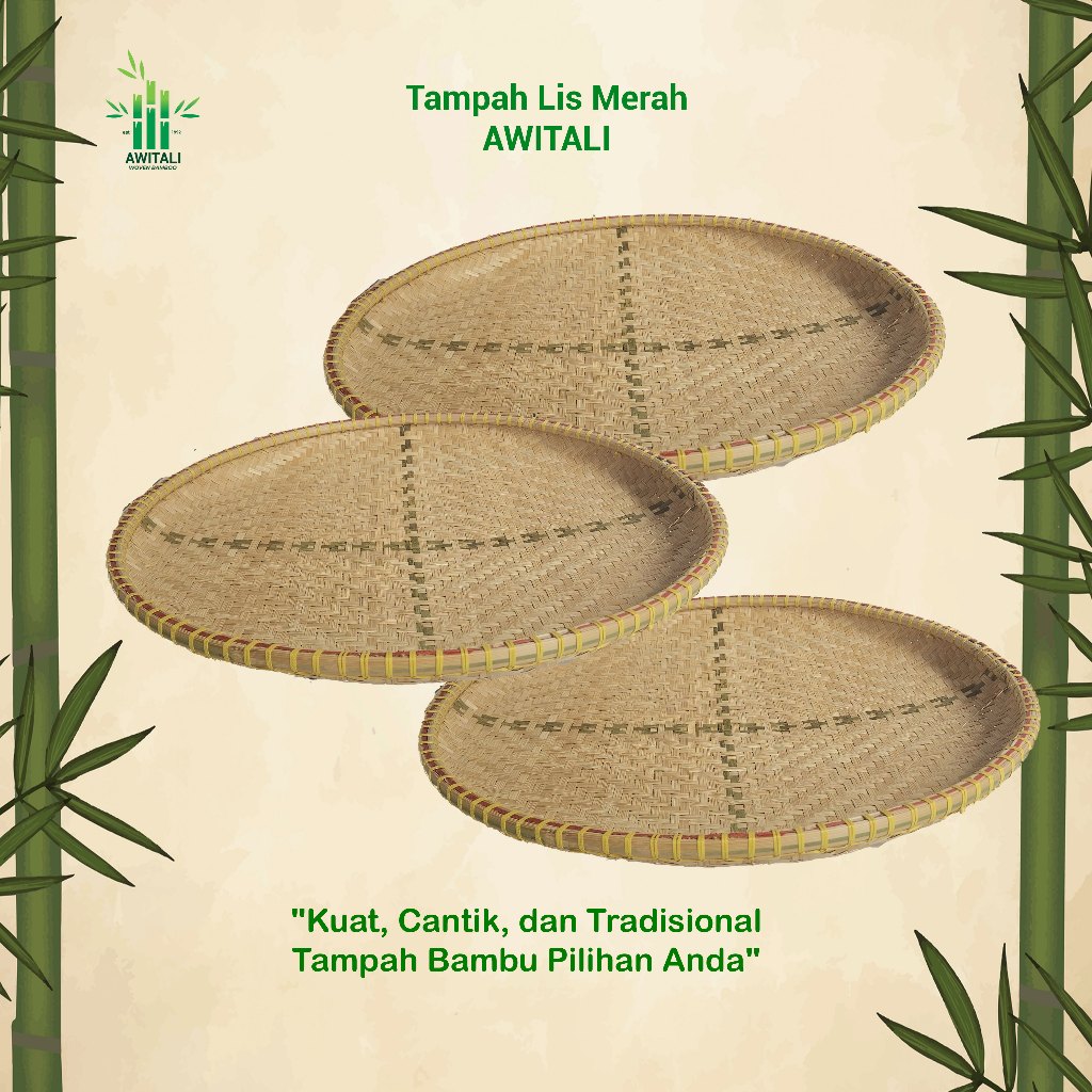 Tampah Bambu Nyiru Bambu Tampi Alas Bambu Bulat Besar
