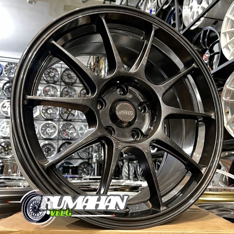 BONUS PENTIL velg mobil racing R17 TC105N SSW ORIGINAL LEBAR  8 ET 35 velg mobil ring 17 velg racing