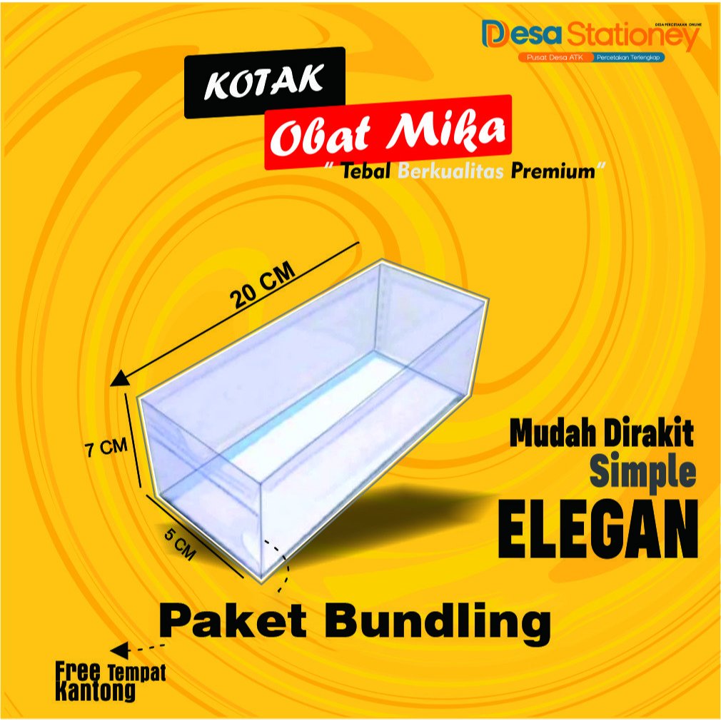 Afbi Print Jual ( paket bundling )Kotak Obat Mika Apotik Plastik Apotek / Tempat Penyimpanan Obat  U
