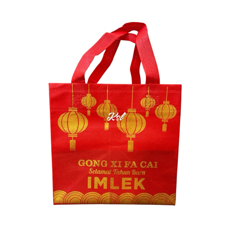 

Tas Spunbond / Tas Kain Belanja / Goodie Bag BOXBAG KOTAK ( kotak nasi / kue ) IMLEK 20, 22, 24, 26, 28
