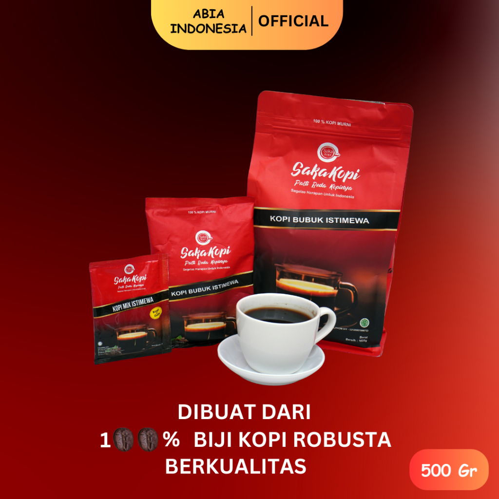 

KOPI SAKA BUBUK ROBUSTA PREMIUM 500 gram