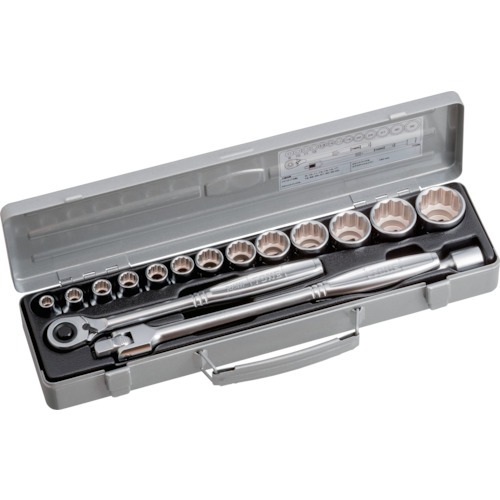TONE Socket Wrench Set 12 PT Sq. Dr. 12.7mm Drive 16-piece Set 770M