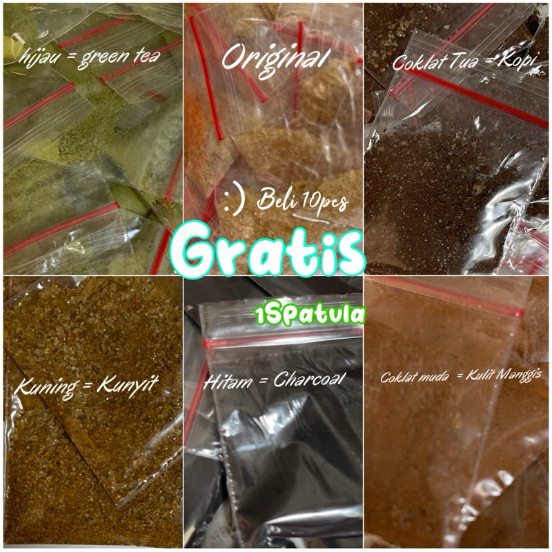 

Masker Gelatin Sachet ( BELI 10 pcs Gratis 1spatula berlaku kelipatan)