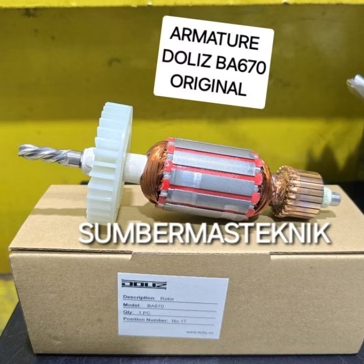 ARMATURE DOLIZ BA670 ANGKER ROTOR MESIN BOR DOLIZ BA 670 ORIGINAL