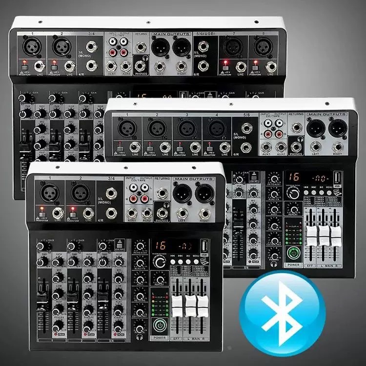Mixer 4 chanel /mixer audio/mixer 4 chanel termurah /mixer mini/ Amplifier Bluetooth Mini mixer ashl