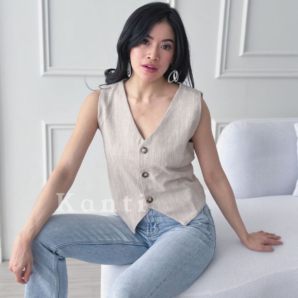 KANTI - JENNY VEST / CELANA / ONE SET  - VEST ONE SET,  rompi one set, setelan vest, setelan rompi c