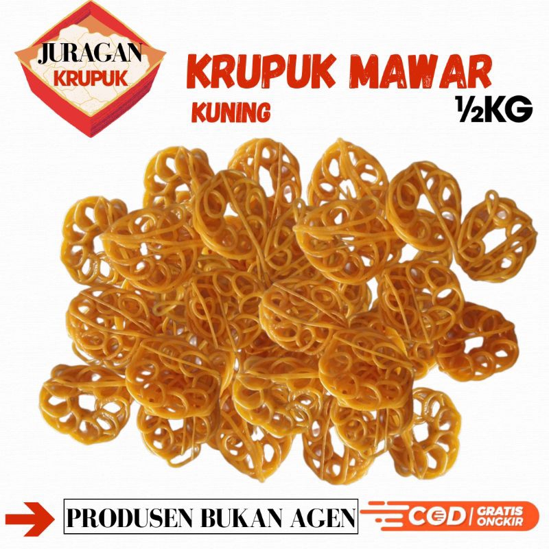 

Krupuk Mawar Kuning ½Kg Krupuk Seblak 500gram