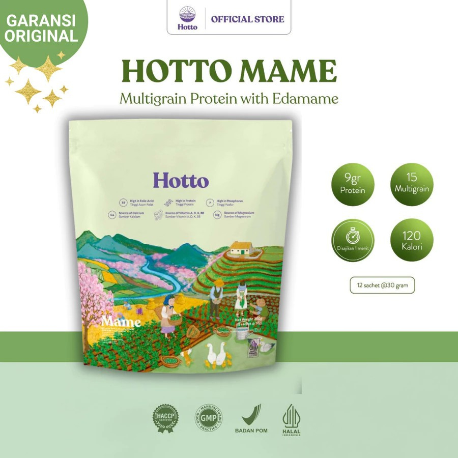 

Hotto Mame Multigrain Tinggi Protein dengan Edamame Superfood