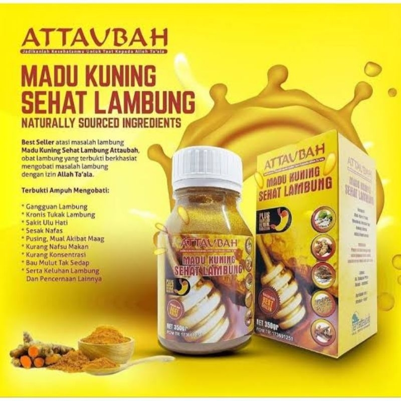 

Madu Kuning sehat Lambung Attaubah 350 gram