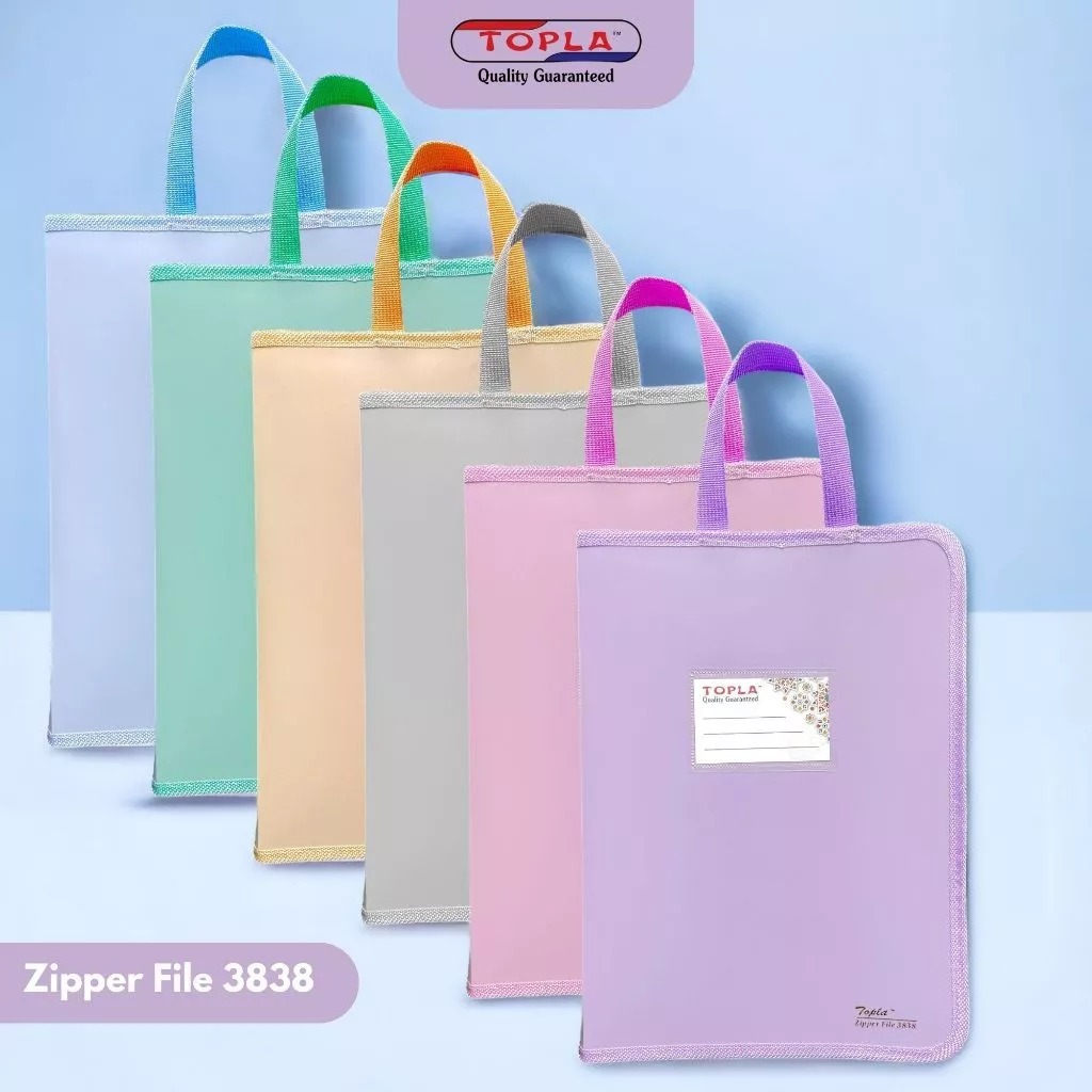 

Zipper Bag Topla 3838T - Map Dokumen & Folder Sekolah A4 dengan Handle - discount
