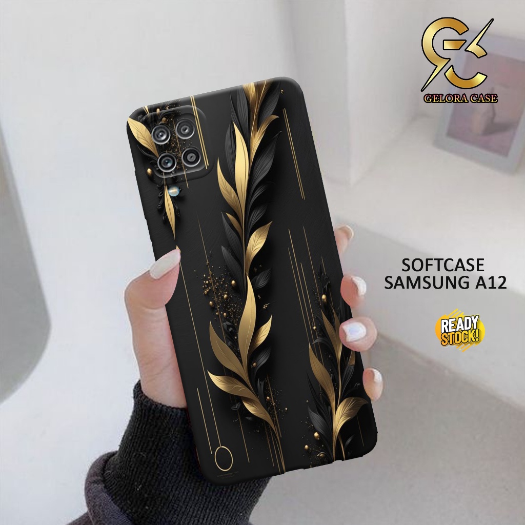 Softcase Samsung Galaxy A12 - geloracase - Casing Samsung Galaxy A12 - Motif case bunga - Samsung - 