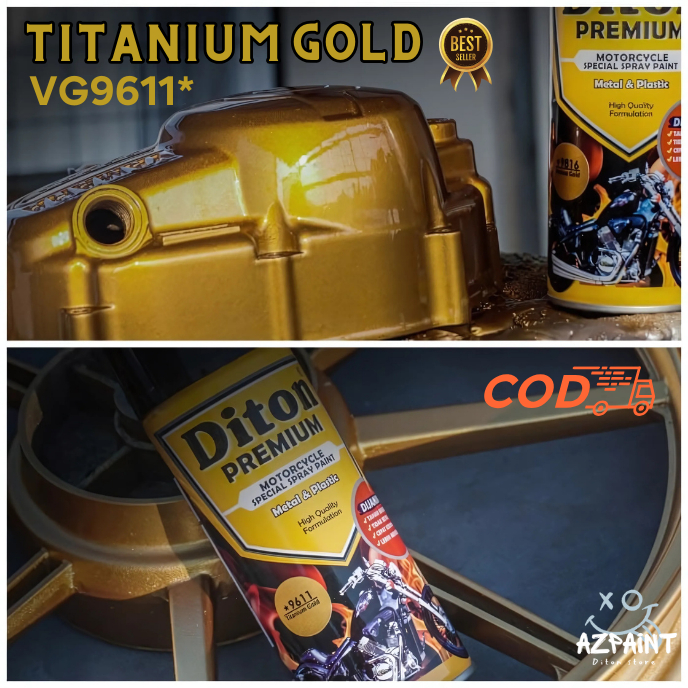 PROMO Pilok DITON PREMIUM Titanium Gold VG9611 pilox pylok cat motor velg mesin Termurah
