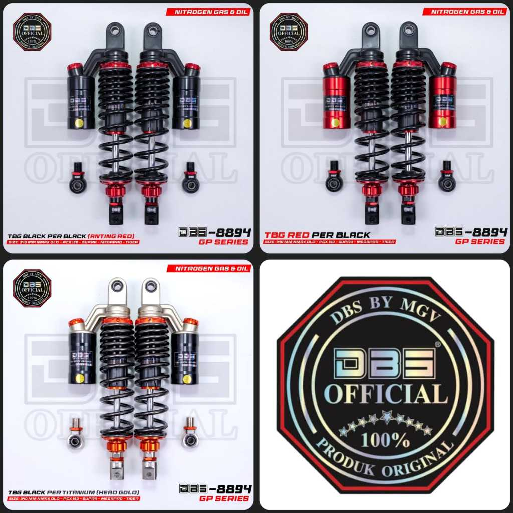 SHOCK BELAKANG TABUNG ATAS DBS 8894 GP SERIES 340MM 2 FUNGSI NMAX OLD/RX KING/SUPR/KHARISMA/TIGER