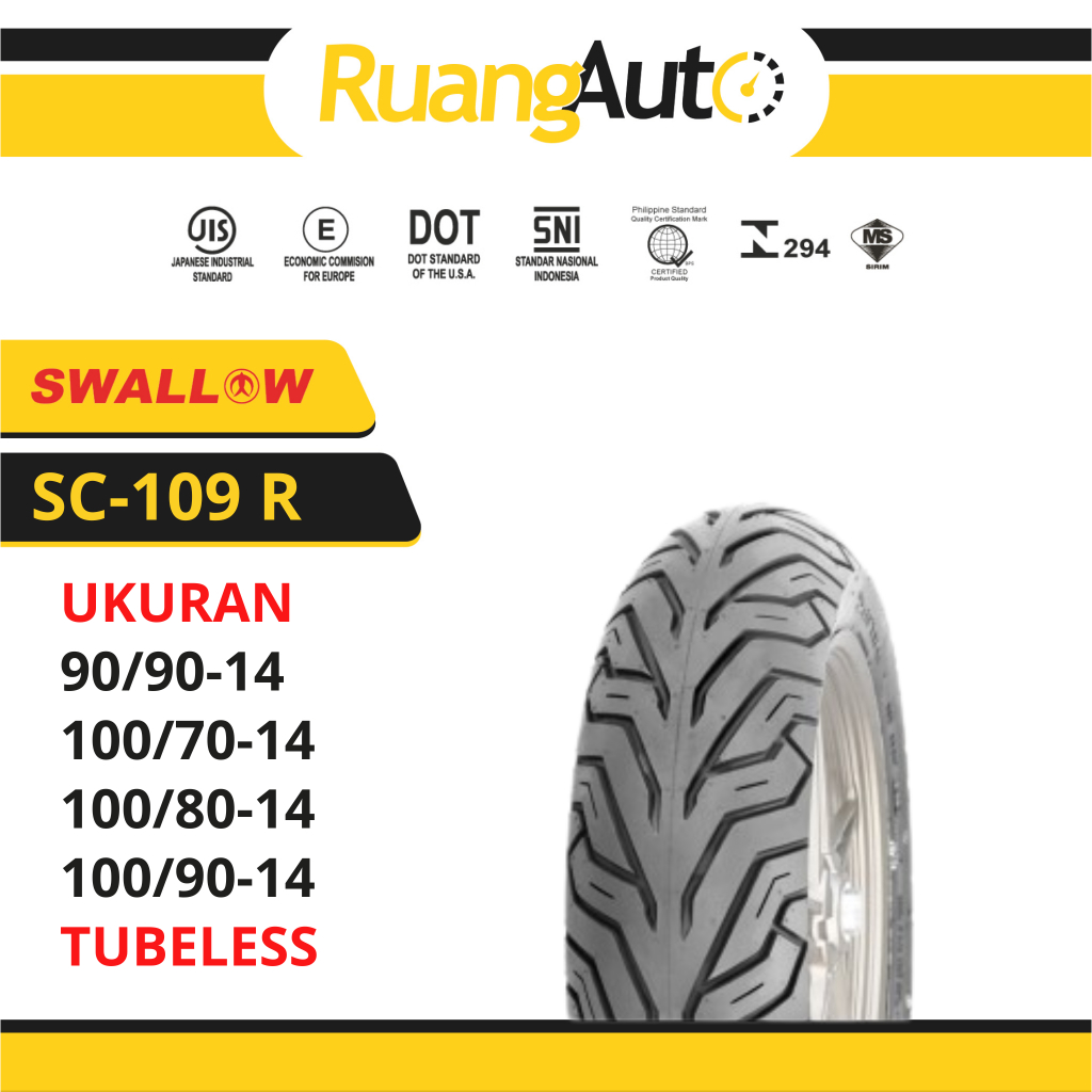 BAN MOTOR SWALLOW SC-109 R URBAN GRIP RING 14 | 90/90 | 100/70 | 100/80 | 100/90 | 110/80 | 140/60 |