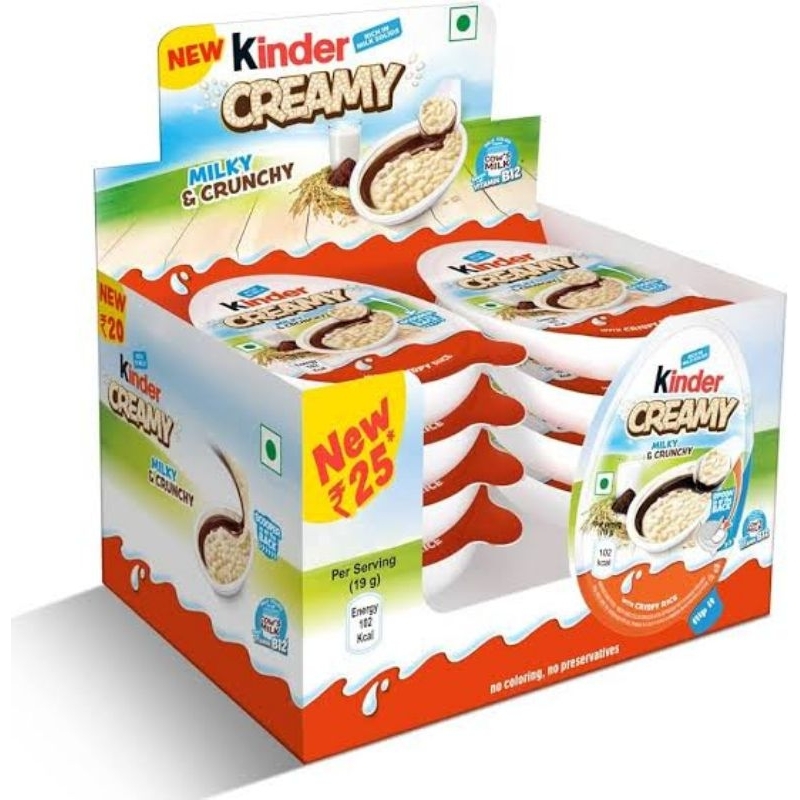 

KINDER CREAMY 1 BOX ISI 12x19GR ED DESEMBER 2024