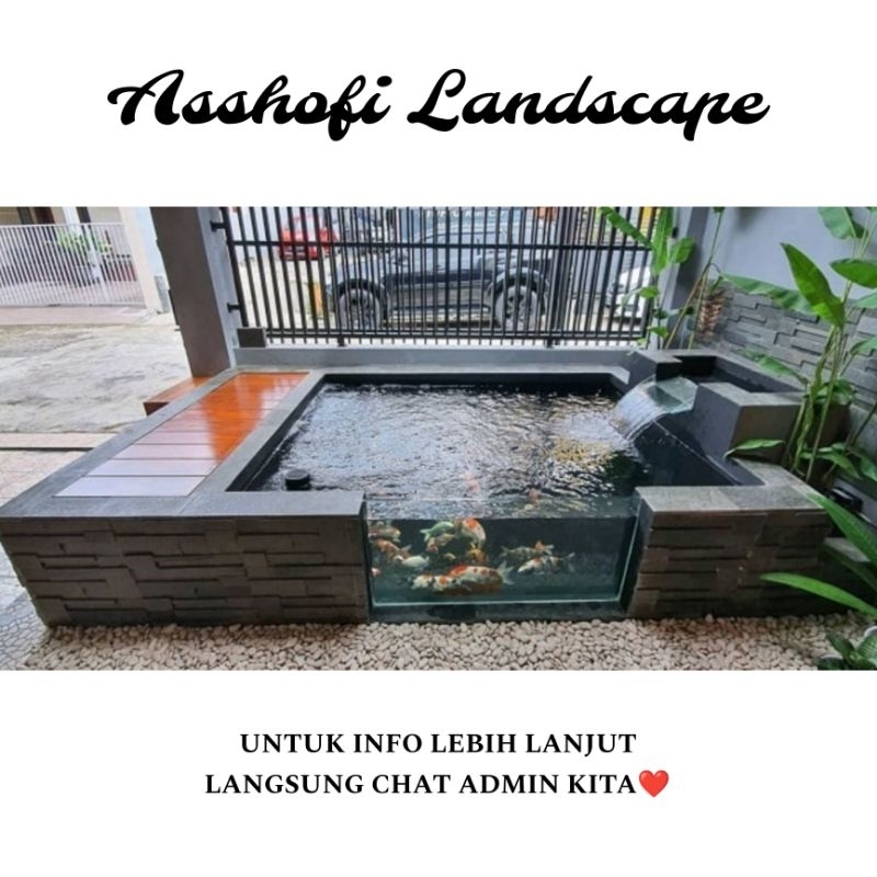 PEMBUATAN TEBING DEKORASI TAMAN MINIMALIS KOLAM IKAN HIAS BUNGA HIAS PASANG RUMPUT TAMAN JEPANG TANA