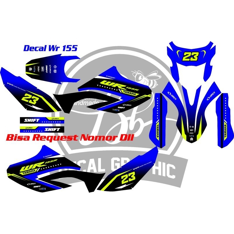 decal wr155 striping wr155 full body stiker wr bisa request stiker Yamaha wr 155 full body