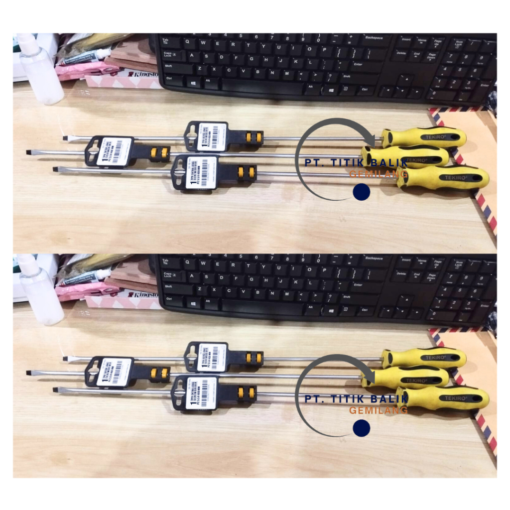 TEKIRO Extra Long Screwdriver5.5 X 400 MM Men / Obeng Gagang Panjang ( - ) Min 5.5 X 400mm TEKIRO