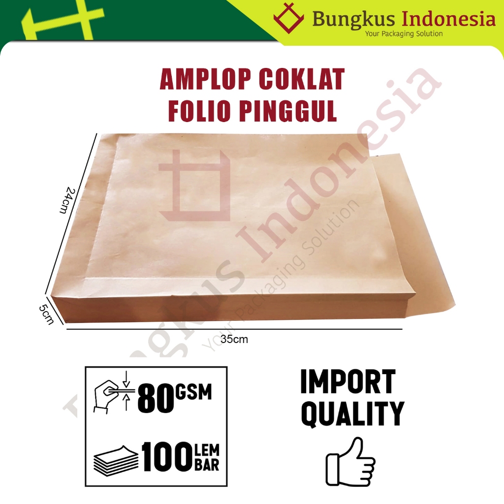 

Amplop Coklat Folio Pinggul isi 100 RJ4