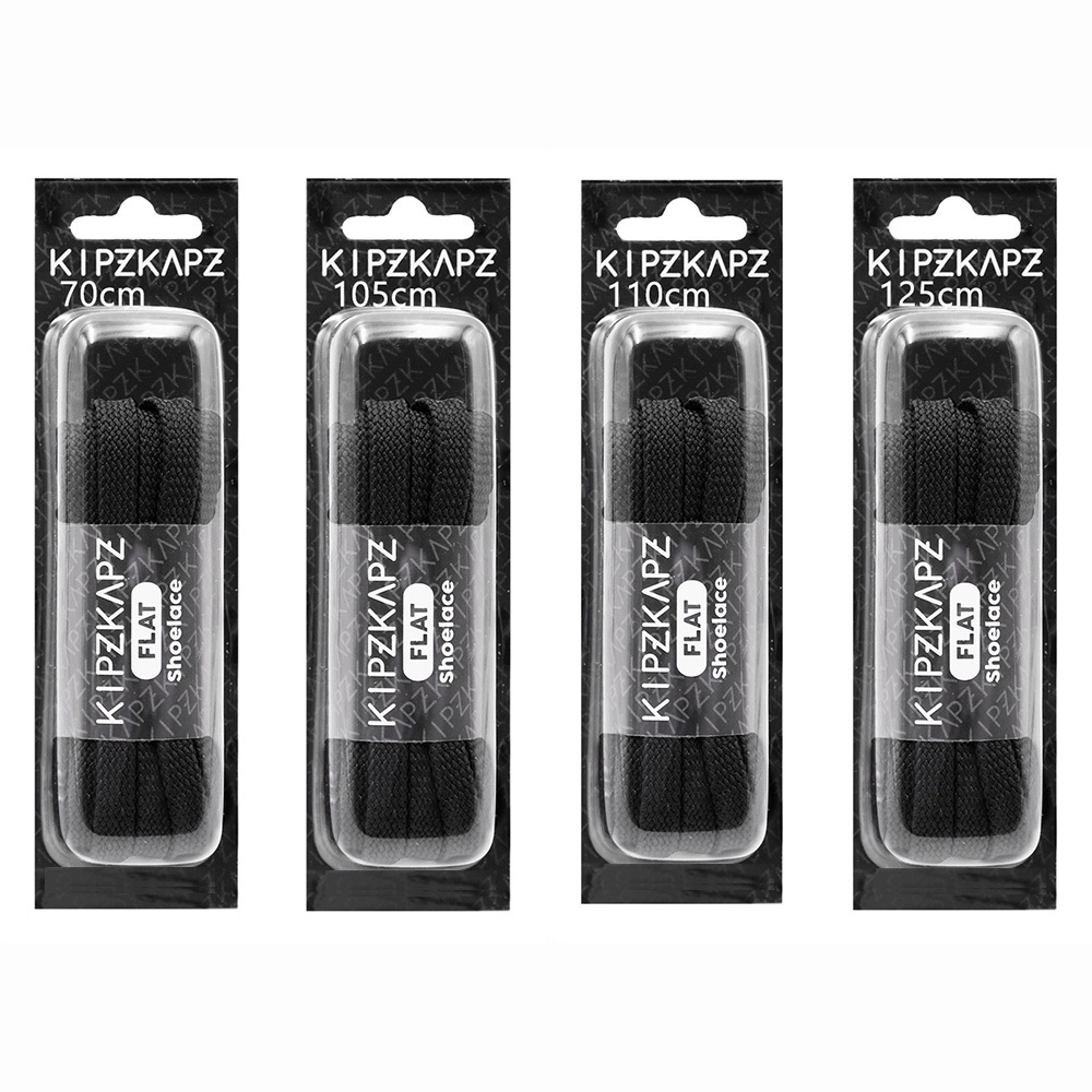 KIPZKAPZ TALI SEPATU PIPIH GEPENG - FLAT SHOELACE 8MM - FSP37 DARK GREY - 70CM 105CM 110CM 125CM