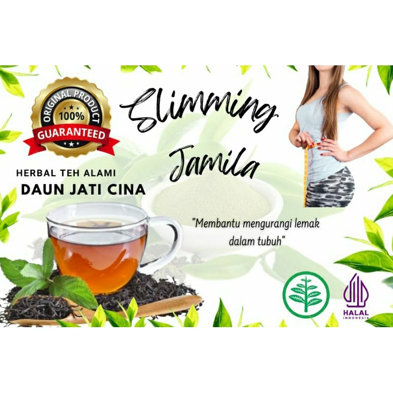 

Herbal teh pelangsing daun jati Cina