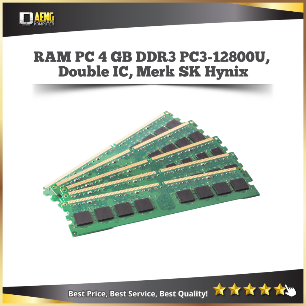 Ram Pc 4 gb ddr3 PC3 12800U Merk Sky Hynix mantap seragam original