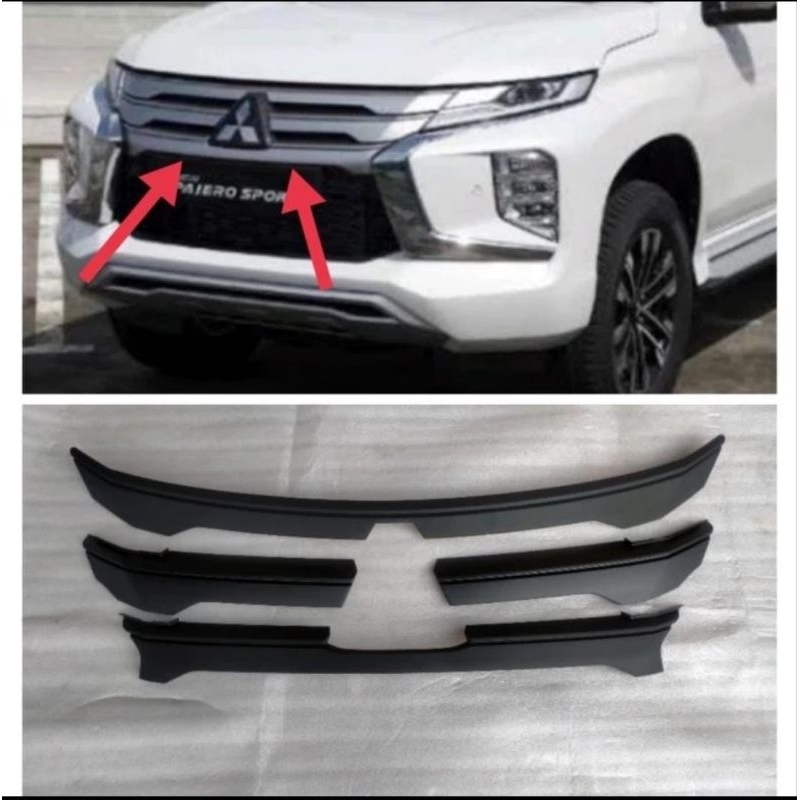 Grille Bemper Depan Pajero 2021up Hitam Doff