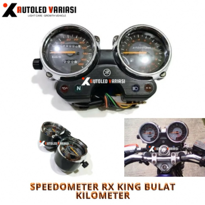 Spidometer Kilometer Rx King model Bulat Full Set Original Speedometer Kilometer Rx King Digital