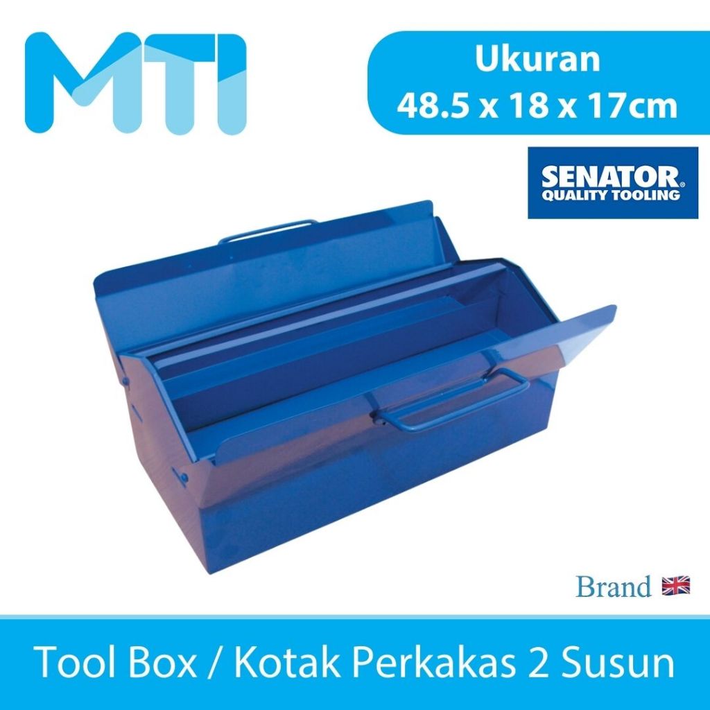 SENATOR Kotak Perkakas Besi 2 Susun 3 Tray Tool Box Steel