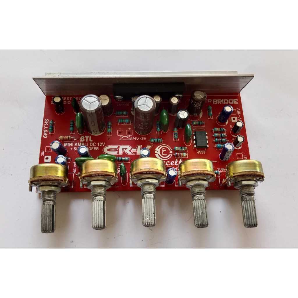 POWER AMPLI MOBIL BTL12VOLT DC CRV 150 WATT LENGKAP TONE CONTROL SUBWOOFER + MIC TYPE SKJ.049 #73