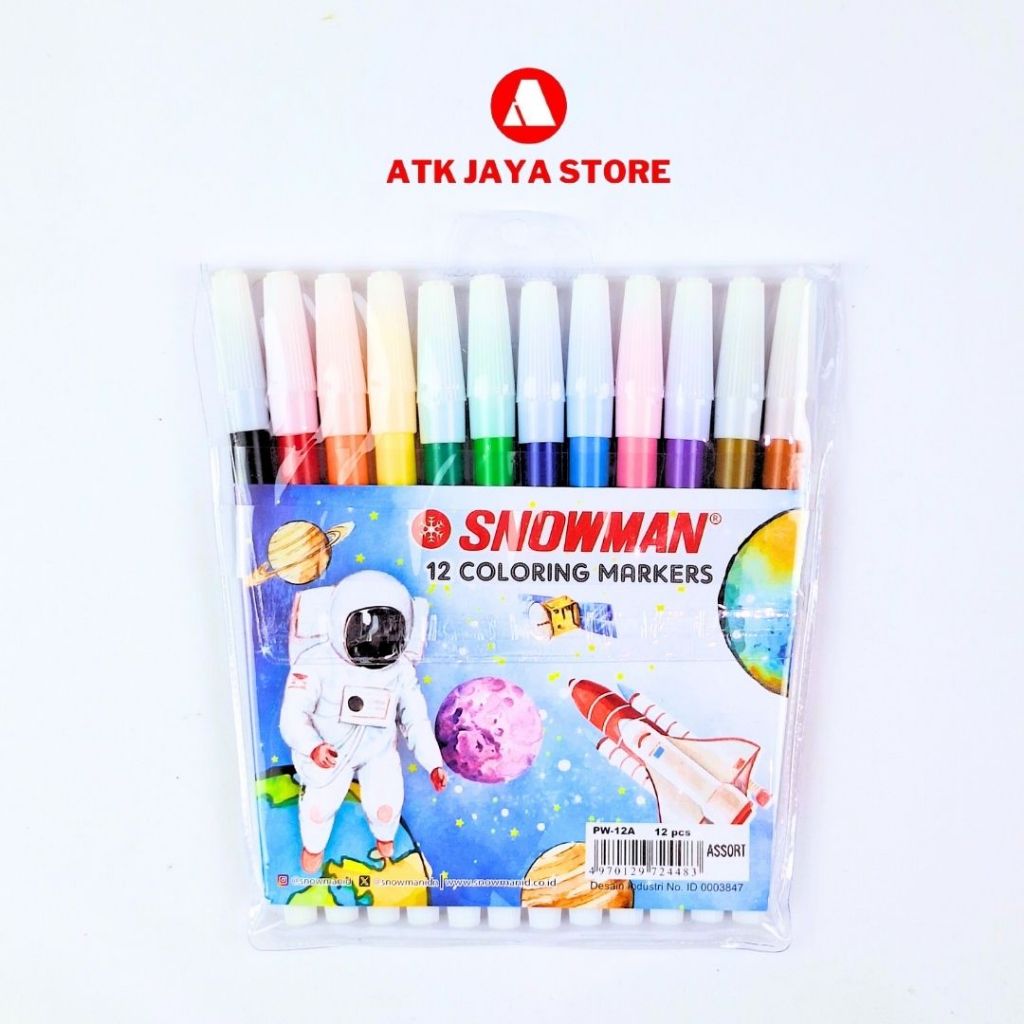 

Spidol 12 warna Snowman | Spidol set snowman 12 warna