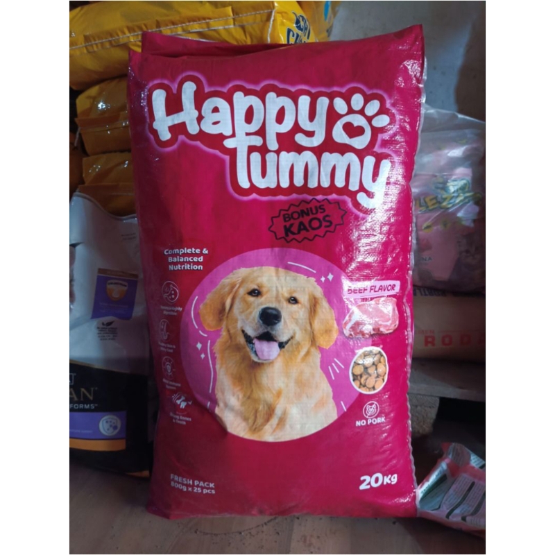 Ekspedisi Happy Tummy Dog Food Beef 20kg makanan anjing happy Tummy