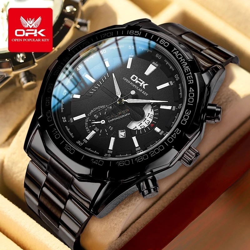 OPK Jam Tangan Pria Original 8108 Anti Air Analog Keren Bisnis Kuarsa Asli New Arrivel Model Terbaru