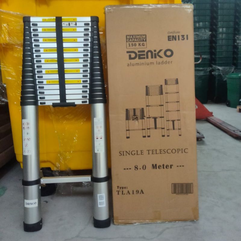 tangga single teleskopik 8 meter denko