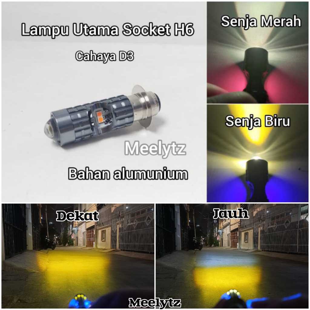 Lampu Utama LED H6 High Low D3  plus senja AC DC Jamin terang