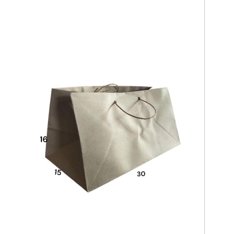 

PAPERBAG BROWNIES POLOS UKURAN 30X15X16/PXLXT
