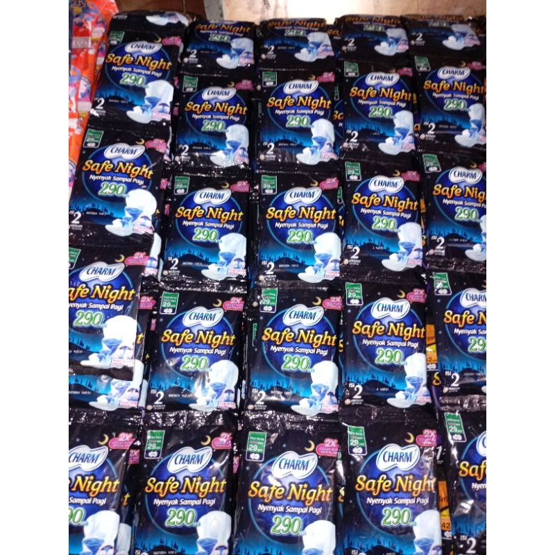charm night 29cm 2 Pad renceng . charm safe night 29 cm renceng