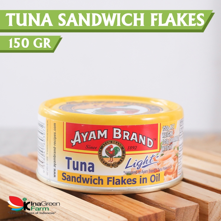 

Inagreen Farm Bandung Ayam Brand Ikan Tuna Kaleng Sandwich Flakes In Oil 150gr