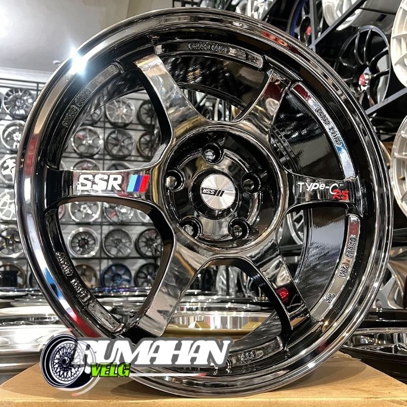 BONUS PENTIL velg mobil racing R17 SSR TYPE C LEBAR 7,5 velg mobil ring 17 velg racing mobil import 