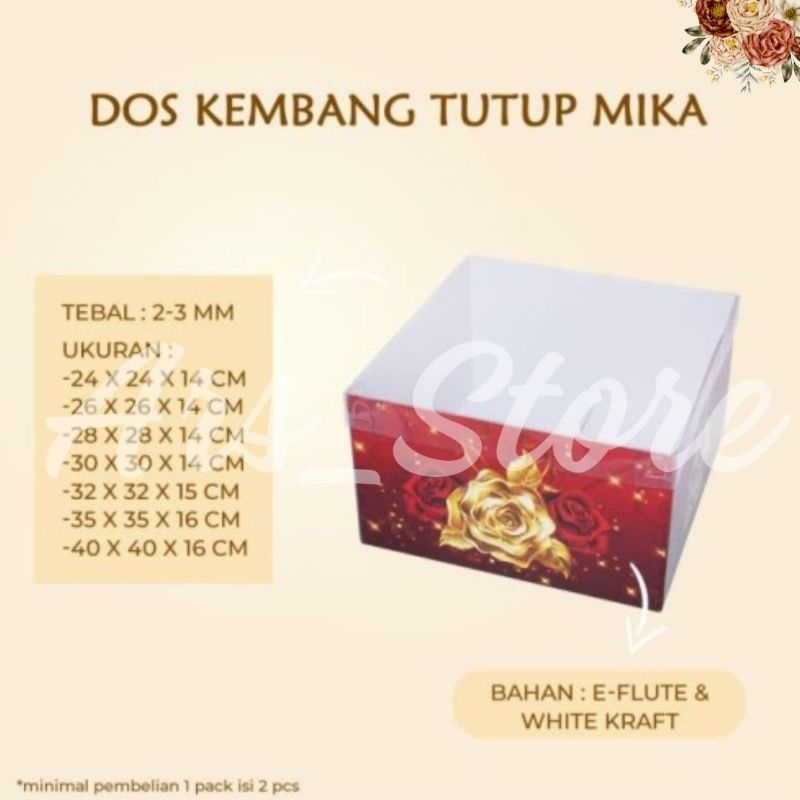 

Dus Duplex Kembang Tutup Mika UK 28X14