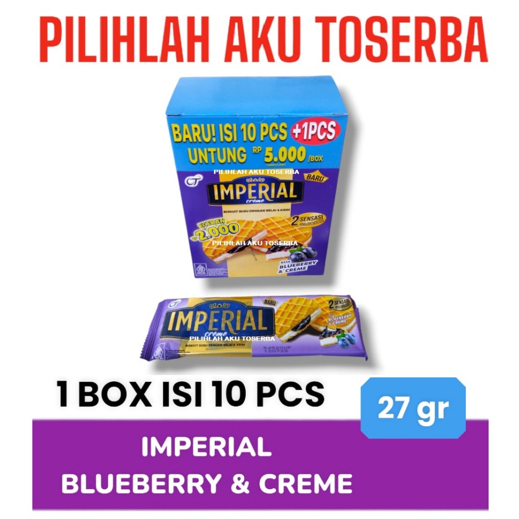 

IMPERIAL cream BLUEBERRY 27 gr - ( HARGA 1 BOX )