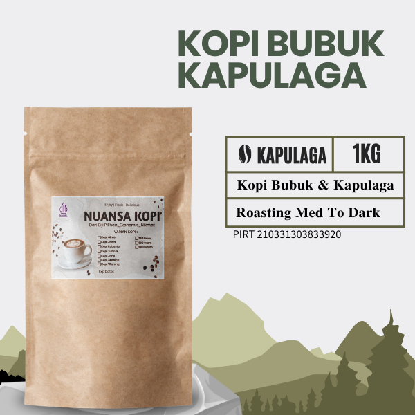 Kopi Bubuk Kapulaga - Bubuk Kopi Kapulaga - Kualitas Premium 1kg