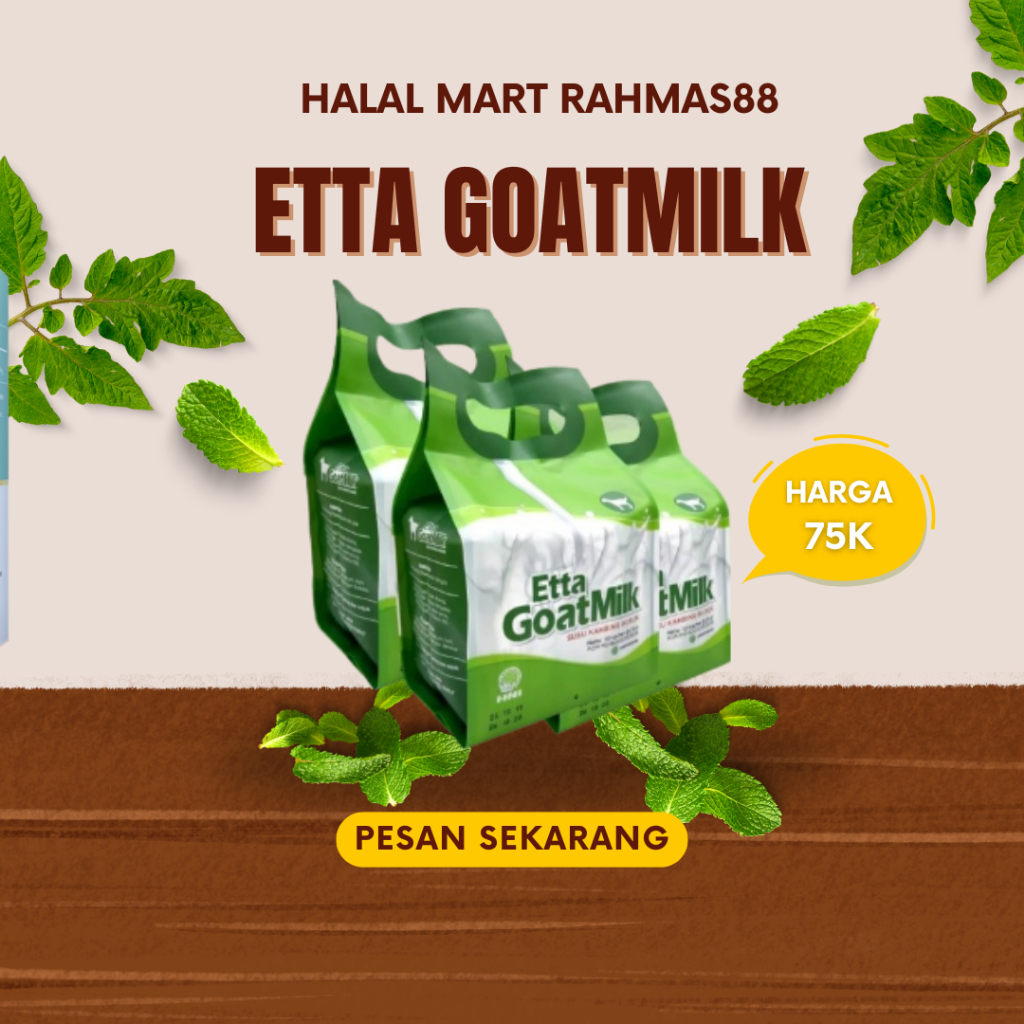 

Etta Goat Milk HNI HPAI - Susu kambing kaya nutrisi baik untuk tulang isi 10sachet