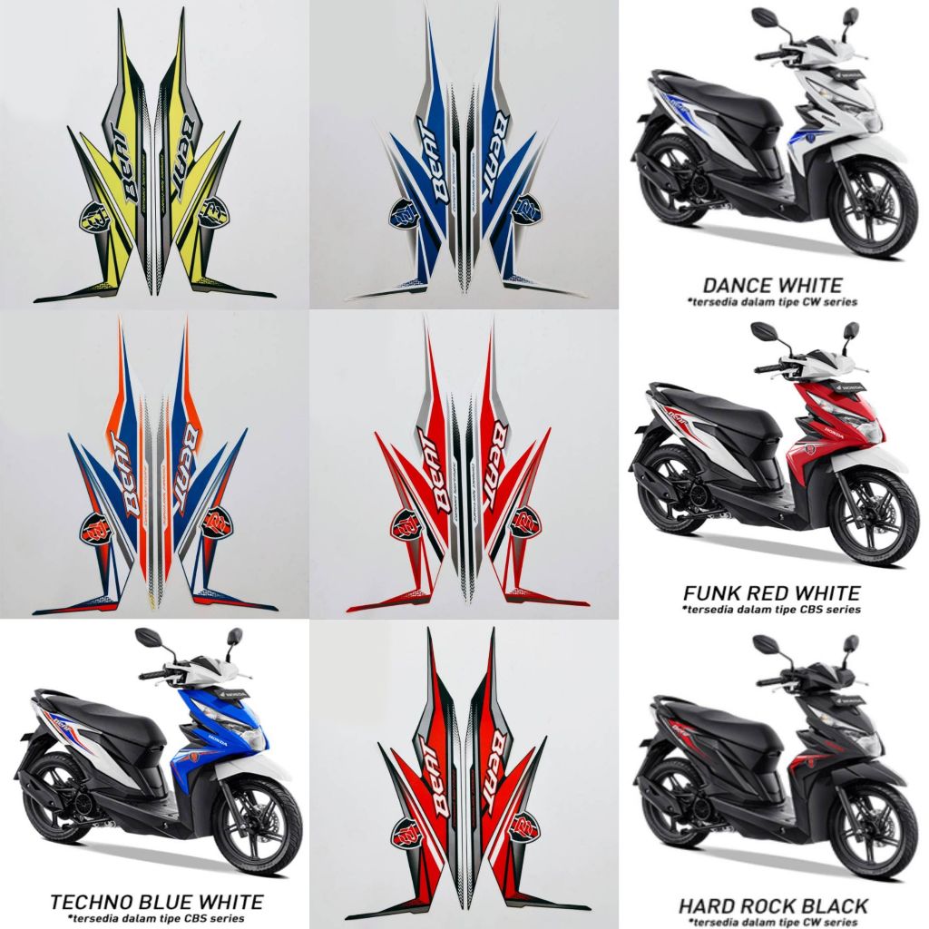 Striping Ori body Honda Beat 2019 fi lis polet beat2019 stiker bodi bawaan original honda beat cbs